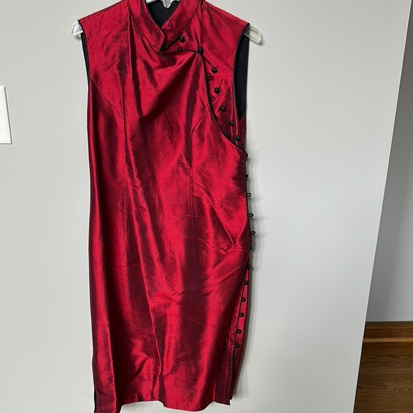 Dresses & Skirts - Thai silk custom made Red Sleeveless Dress